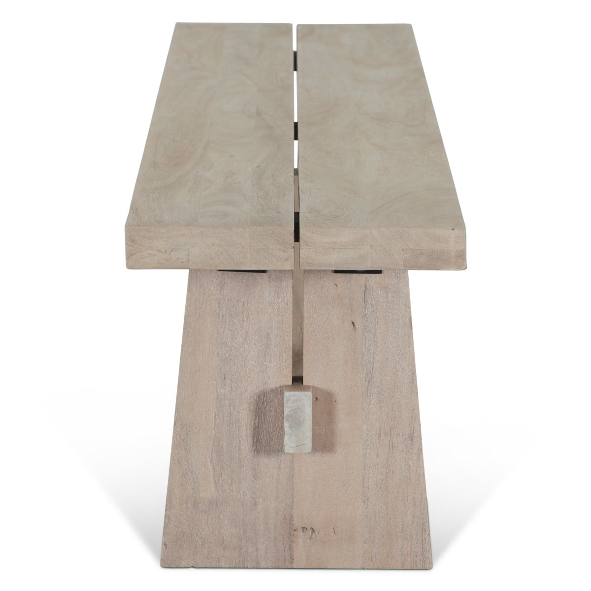 79" Matte Driftwood Acacia Wood Bench