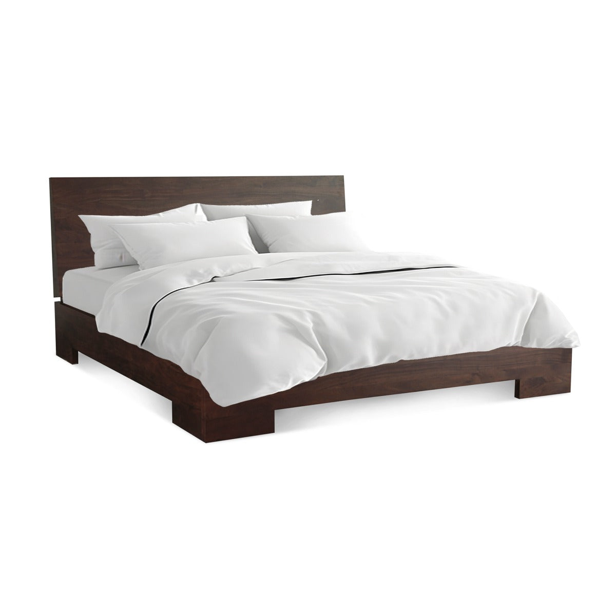 79" Coffee Bean Wood King Size Bed