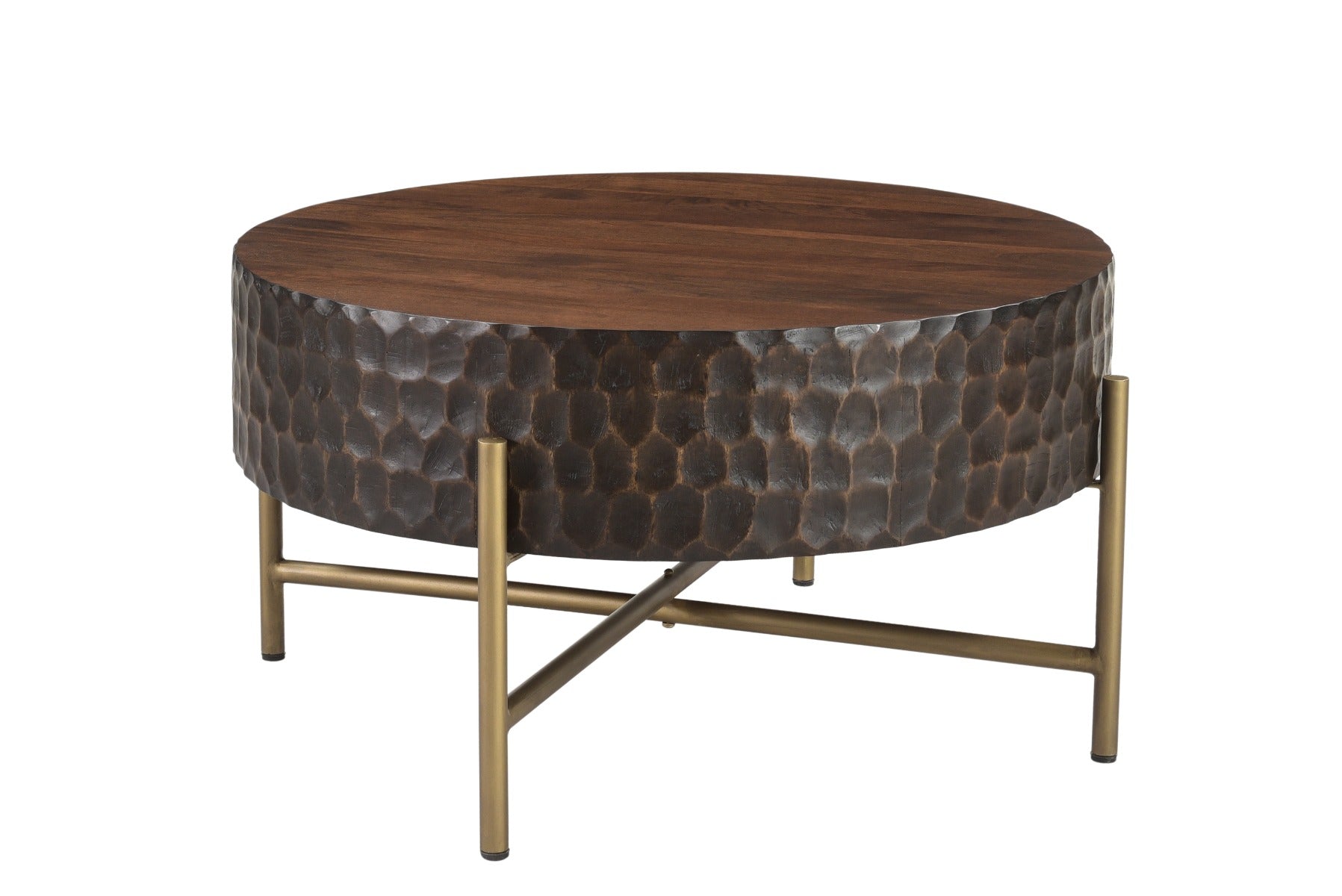 34" Two-Tone Mango Wood Coffee Table