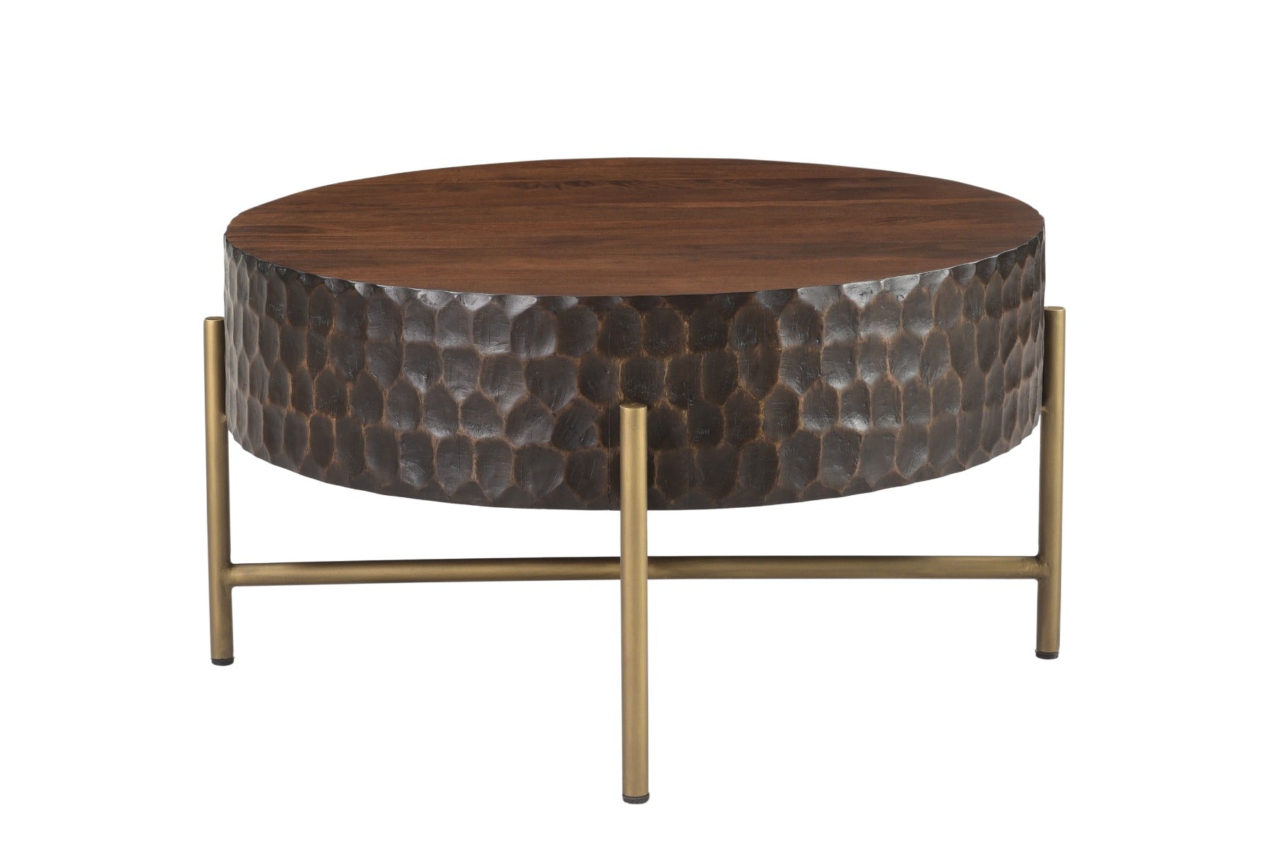 34" Two-Tone Mango Wood Coffee Table