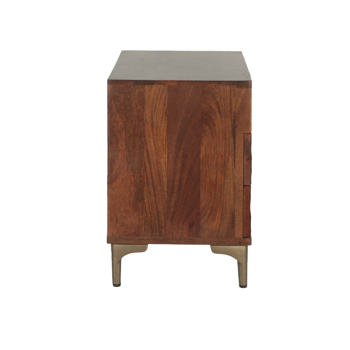 26" Two-Tone Carved Wood Nightstand