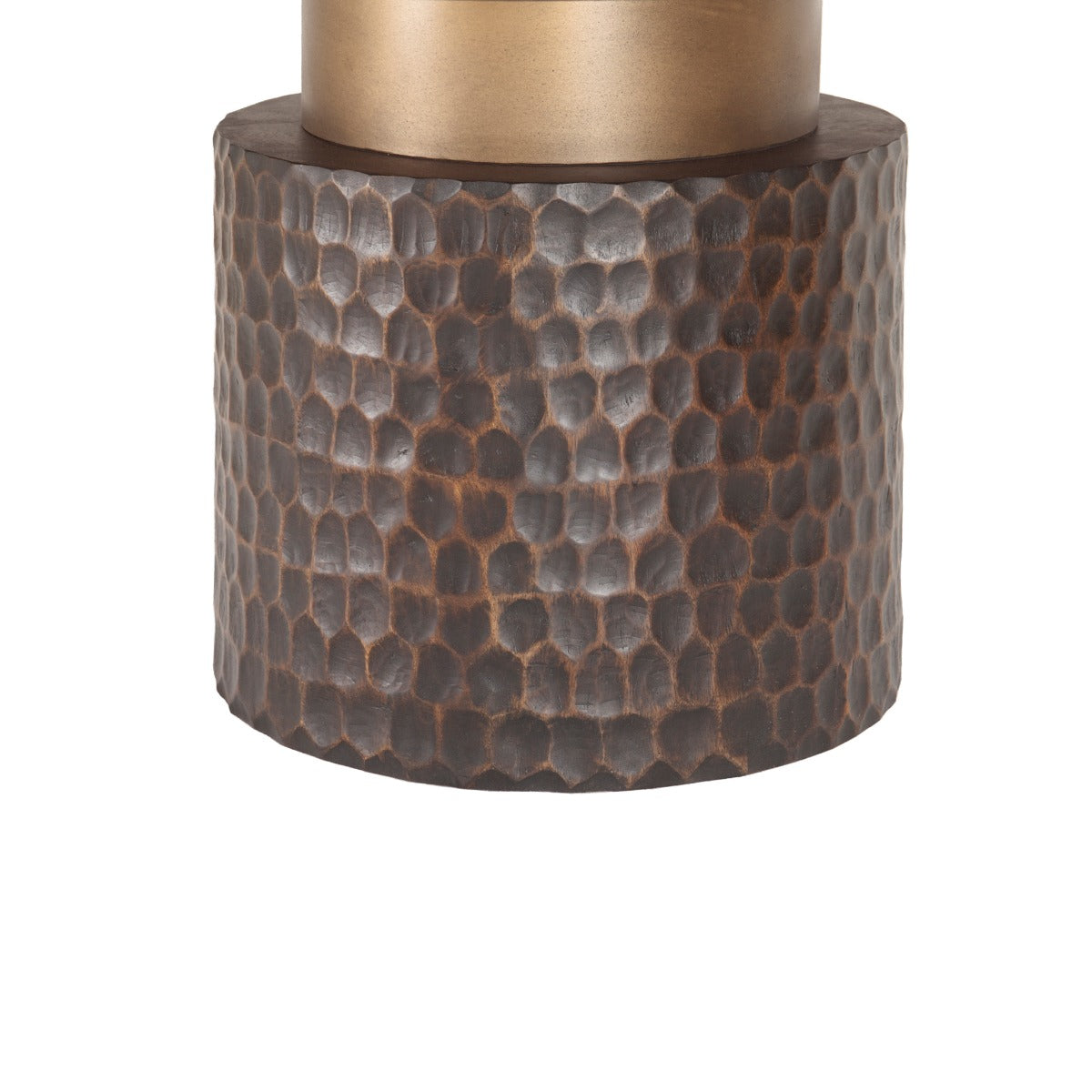 60" Carved Two-Tone Round Dining Table