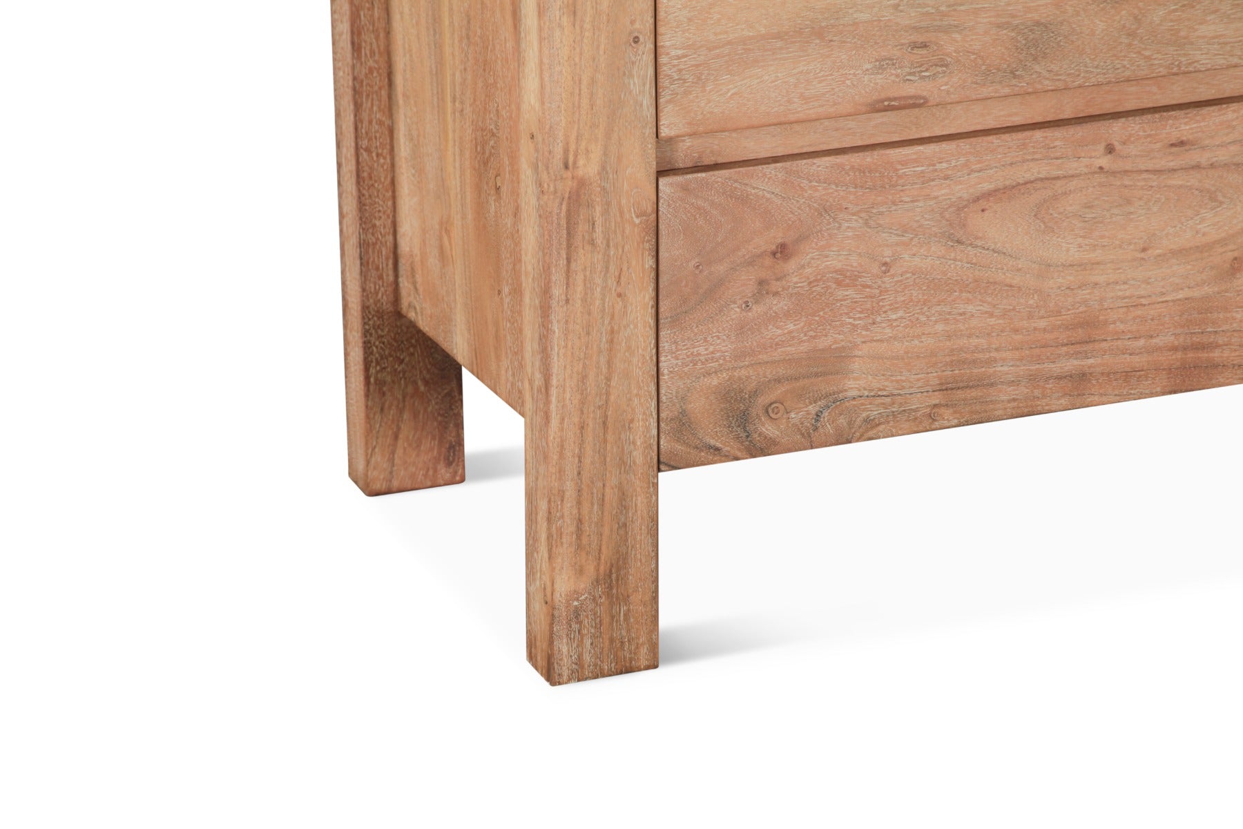 60" Brushed Acacia Wood Dresser