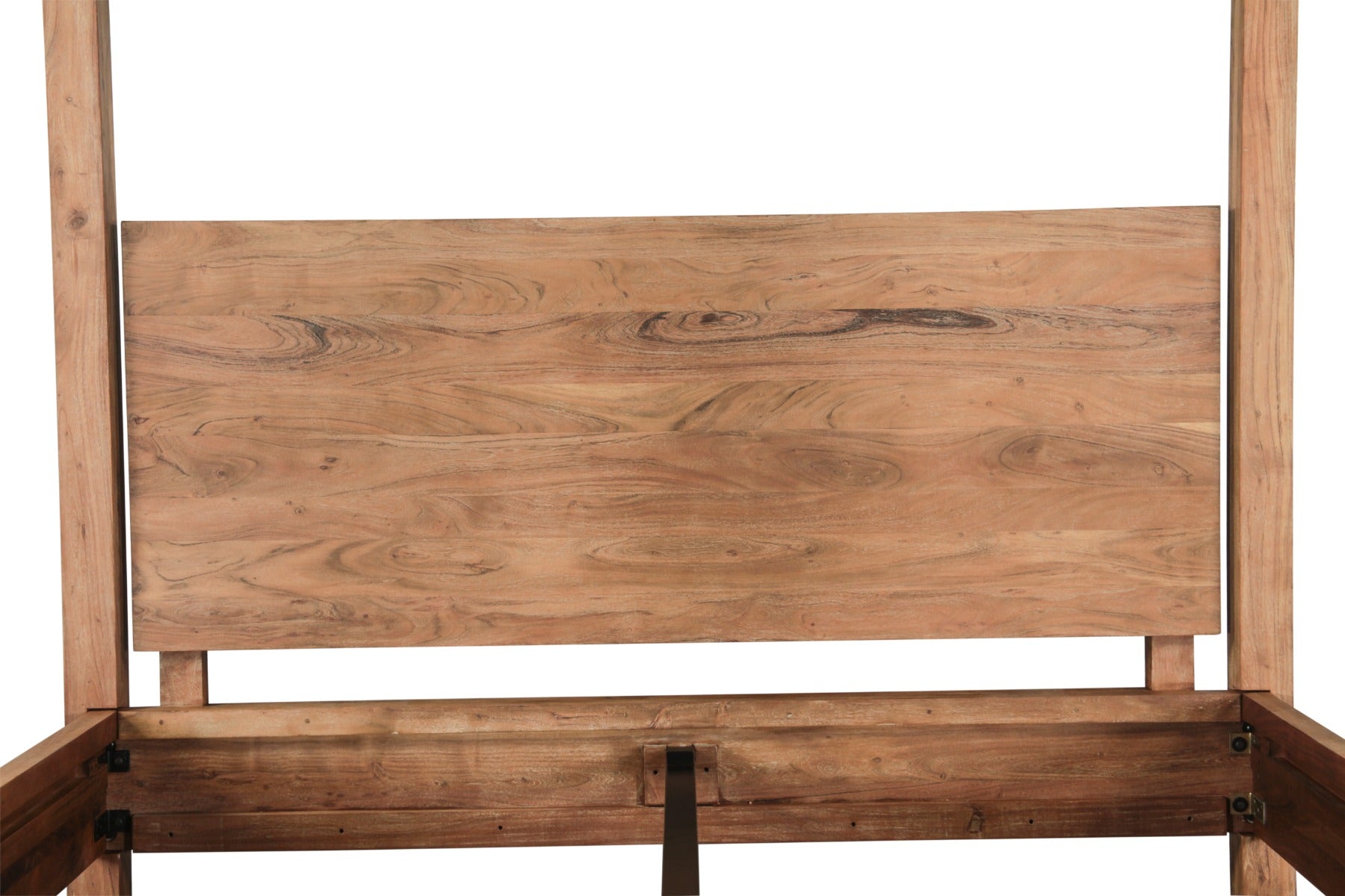 67" Brushed Acacia Wood Queen Size Bed