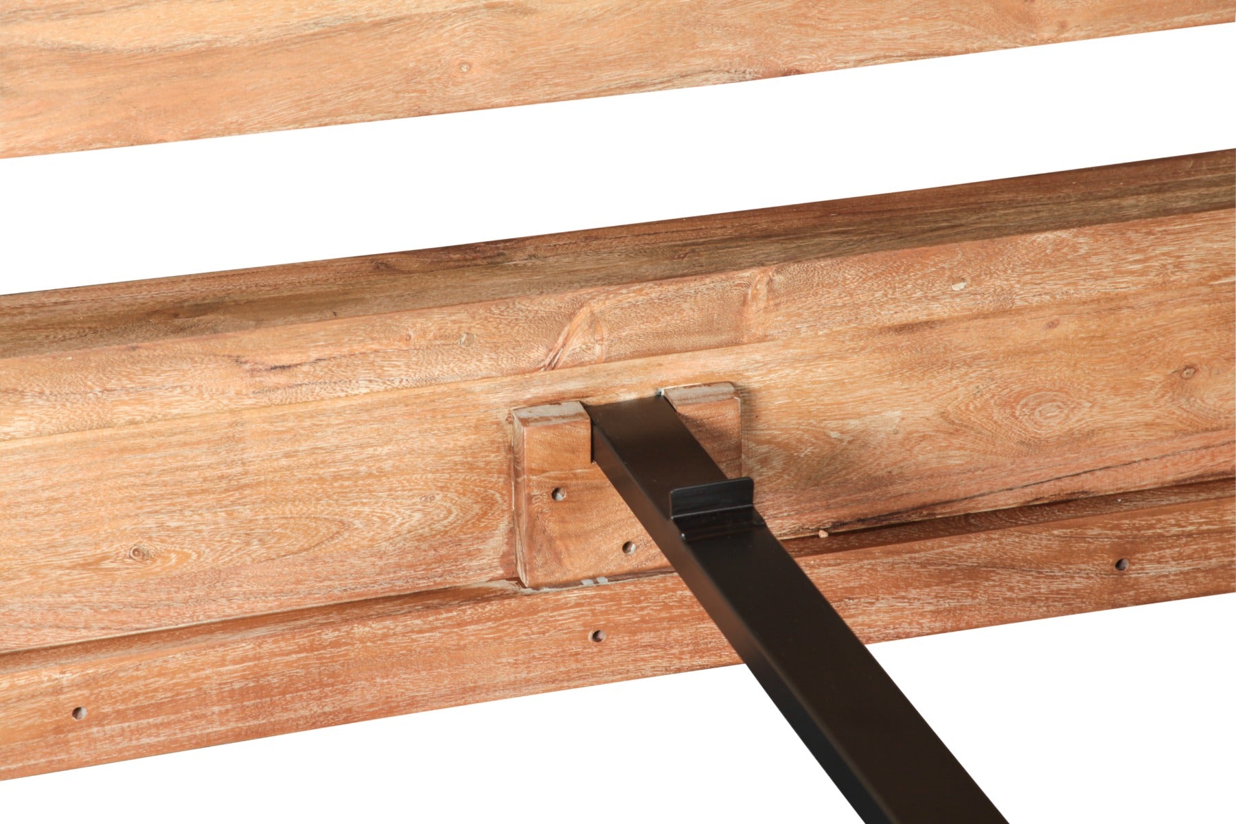 67" Brushed Acacia Wood Queen Size Bed