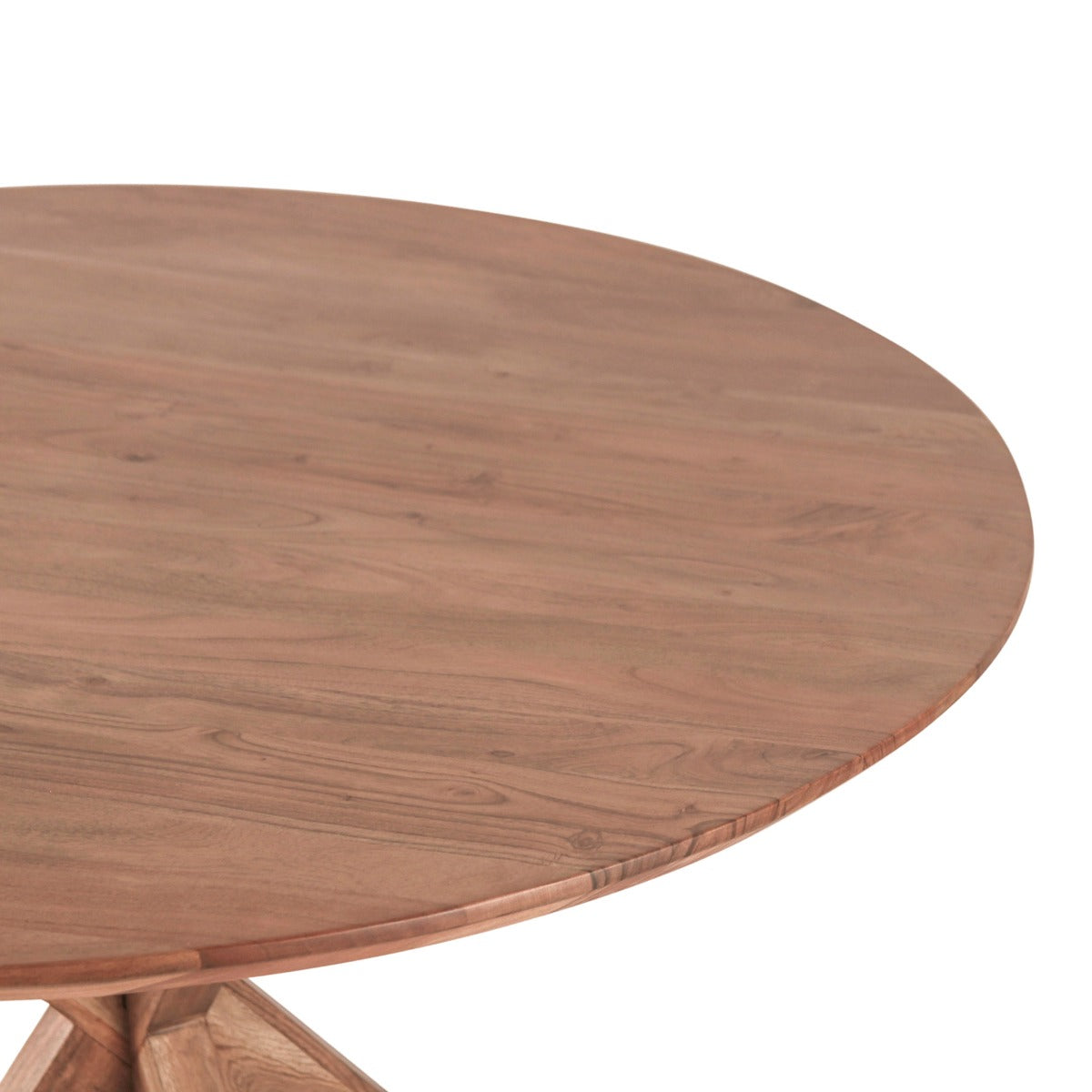 54" Weathered Acacia Round Dining Table