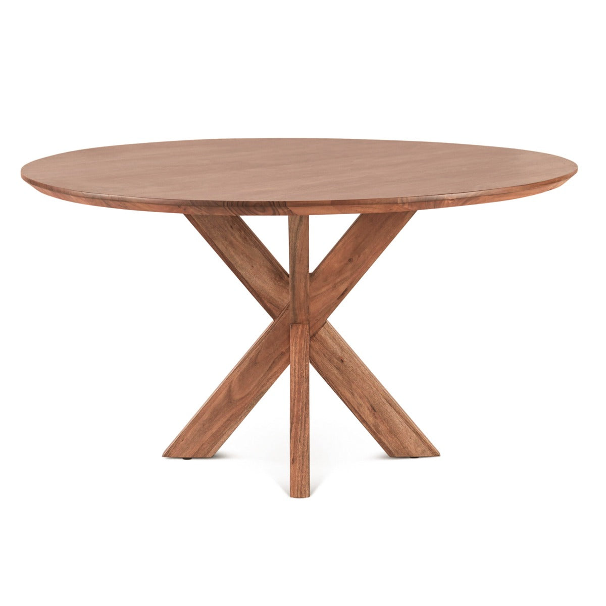 54" Weathered Acacia Round Dining Table