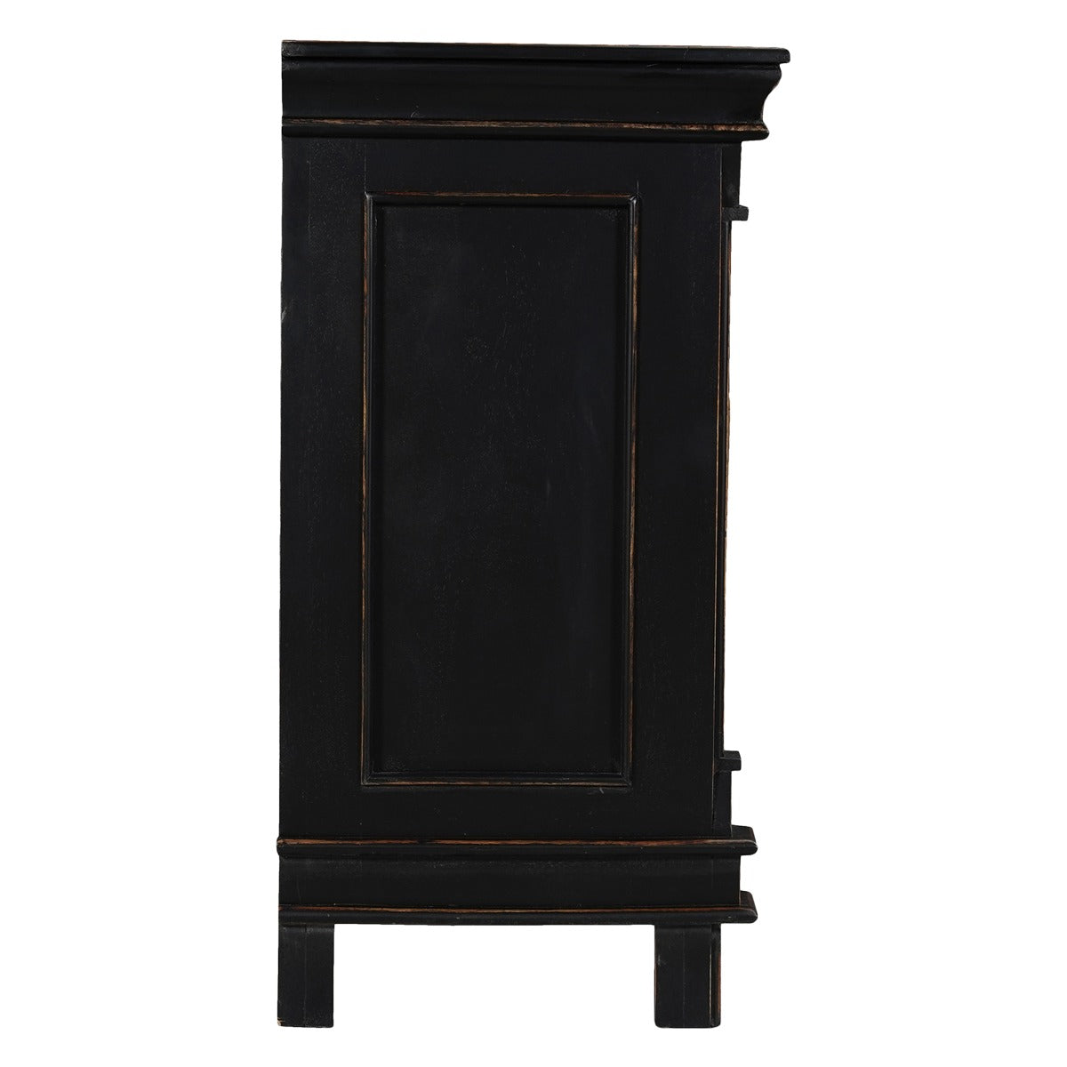 70" Distressed Black Mango Dresser