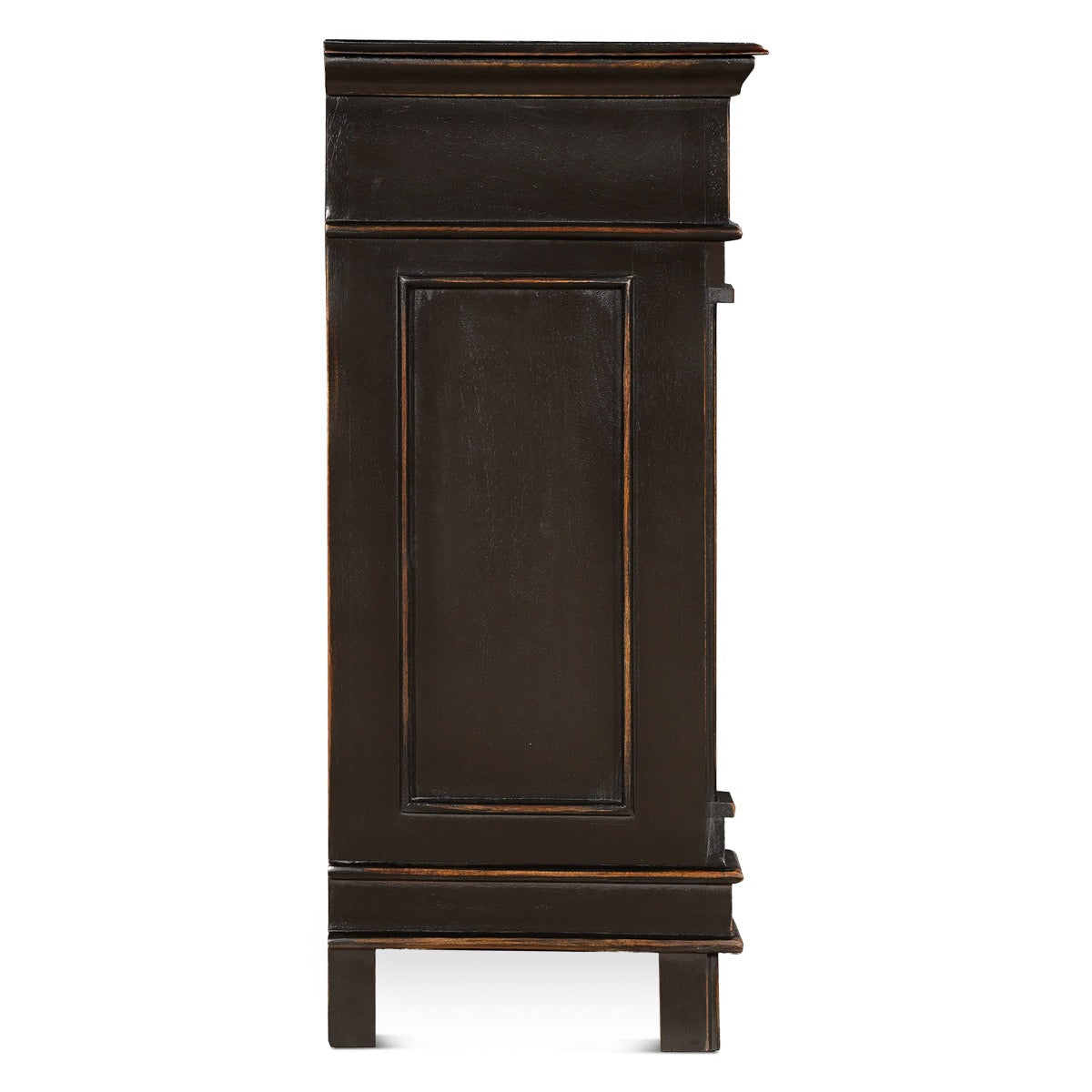 100" Distressed Black Mango Wood Sideboard