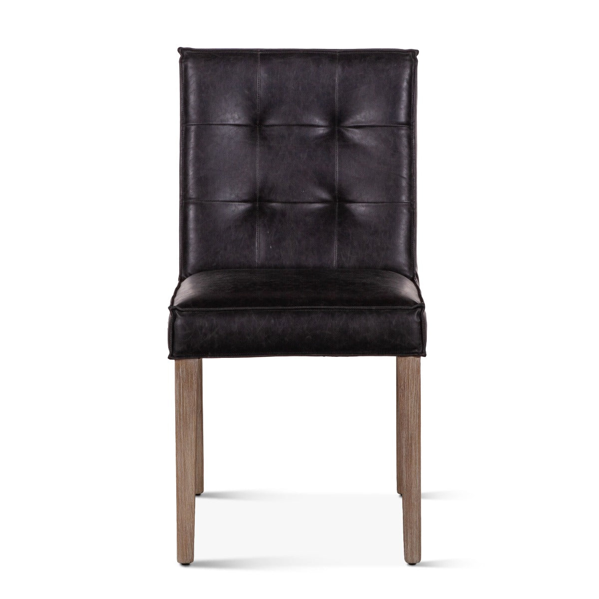17" Black Eco Leather Dining Chair