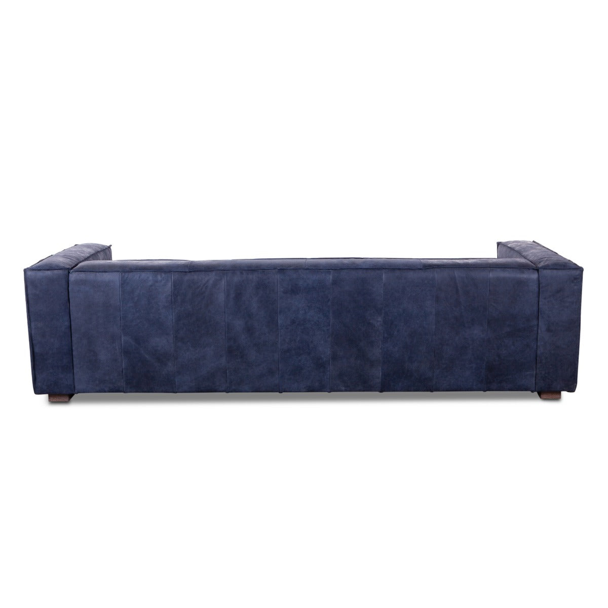 106" Italian Blue Leather Sofa