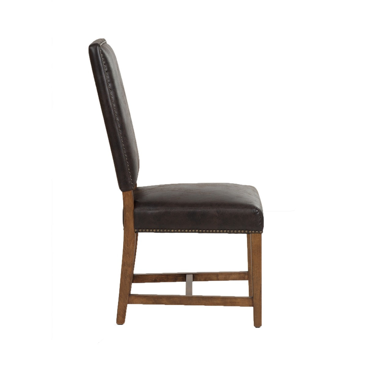 21" Dining Chair in Dark Brown Leather