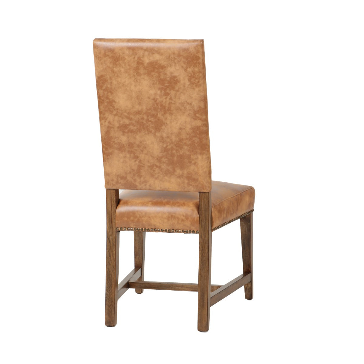 21" Dining Chair in Warm Brown Leather