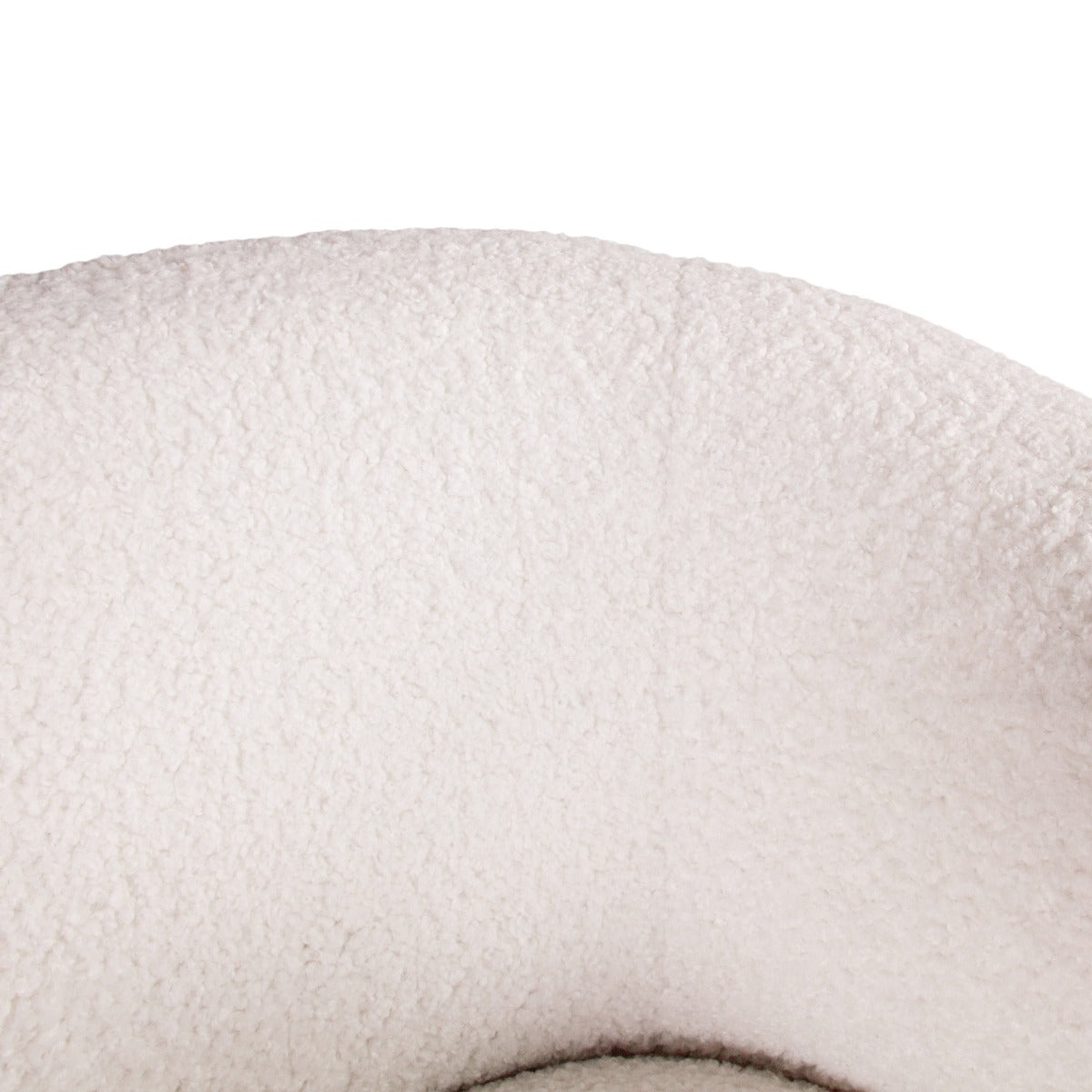 32" Cream Boucle Swivel Accent Chair