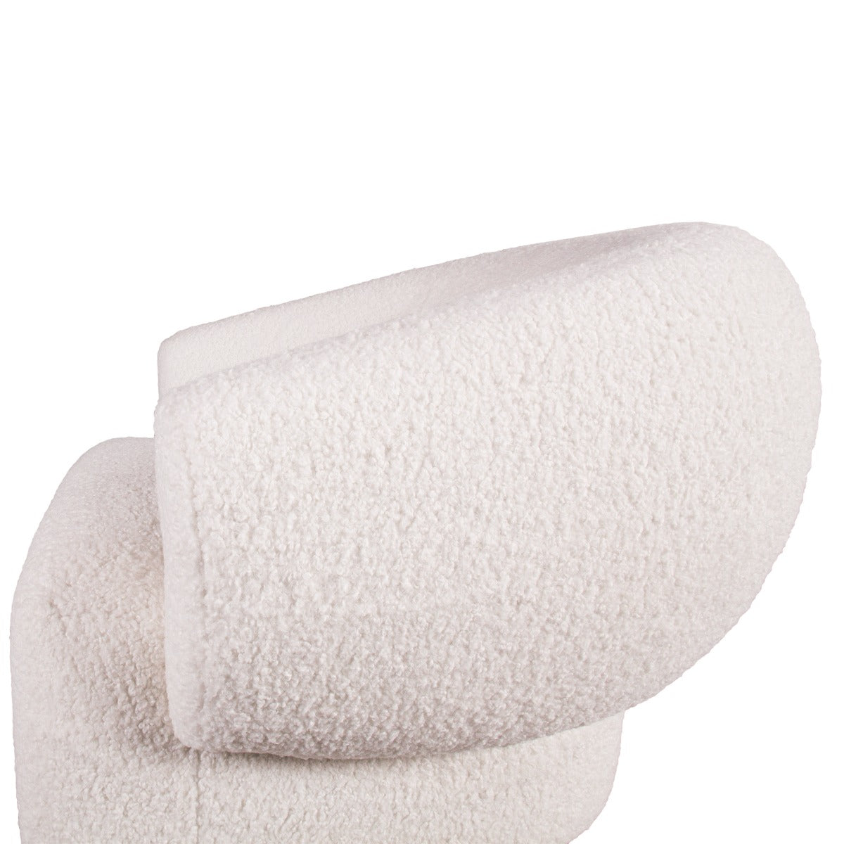 32" Cream Boucle Swivel Accent Chair