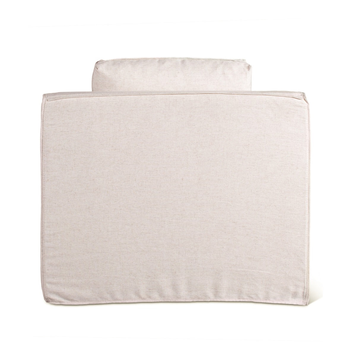 37" White Linen Slipcovered Accent Chair