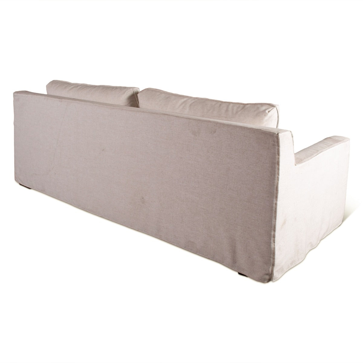 87" White Linen Slipcovered Sofa