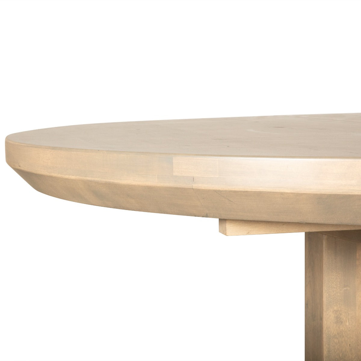 86" Gray Birch Wood Oval Dining Table