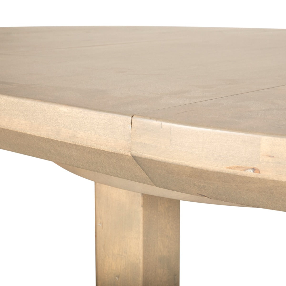 86" Gray Birch Wood Oval Dining Table