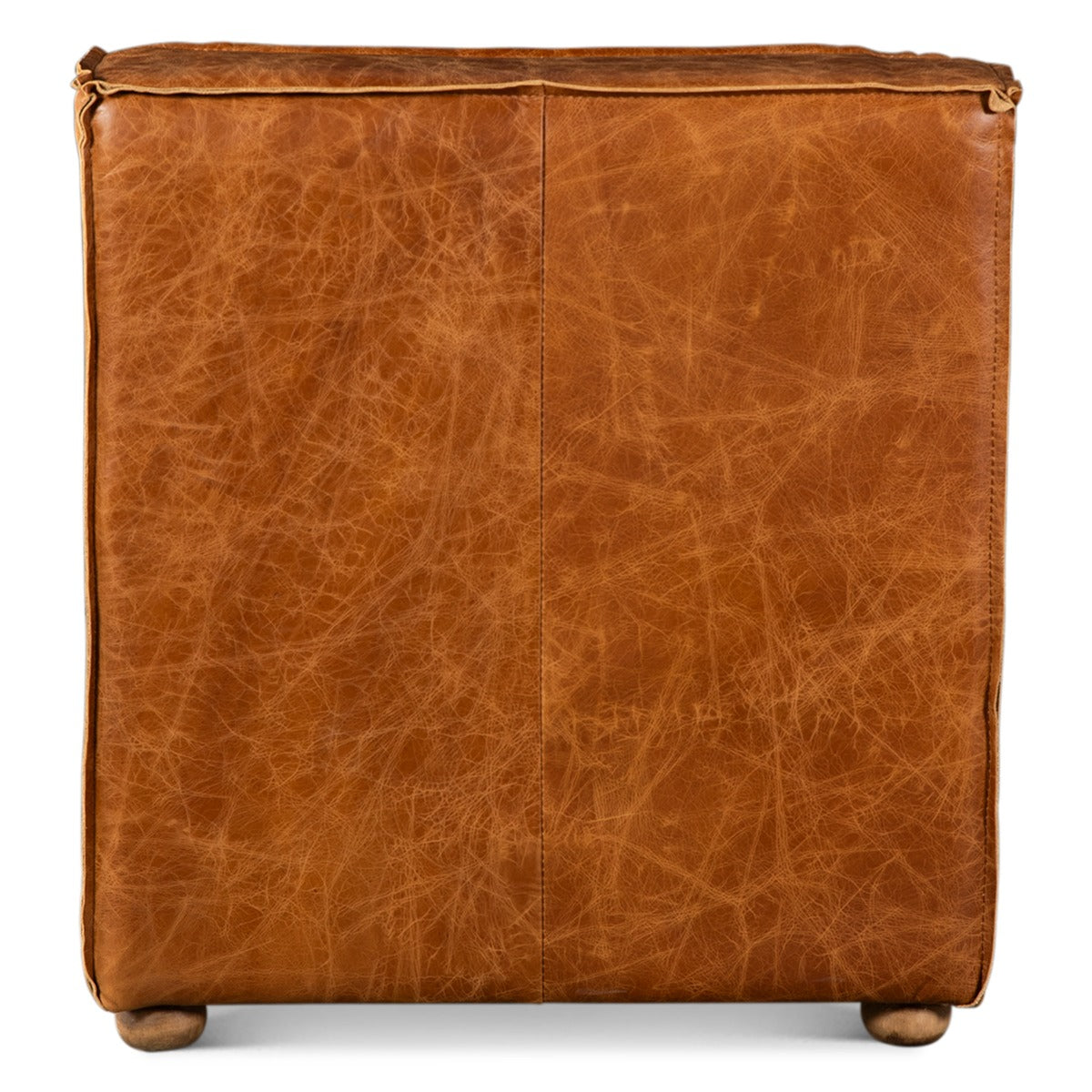 112" Cocoa Brown Leather Sectional Sofa