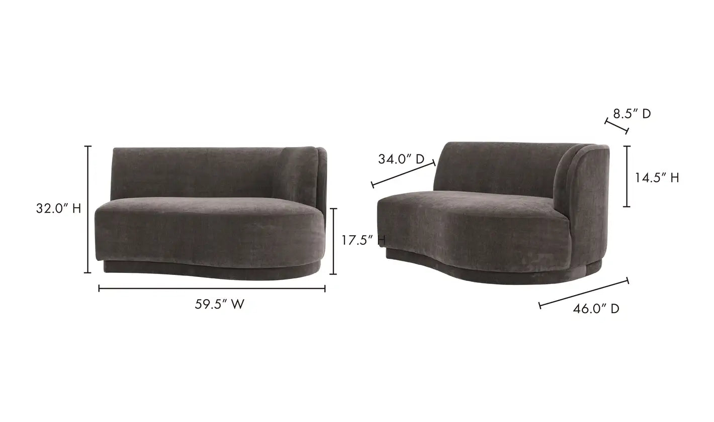 YOON 2 SEAT CHAISE RIGHT