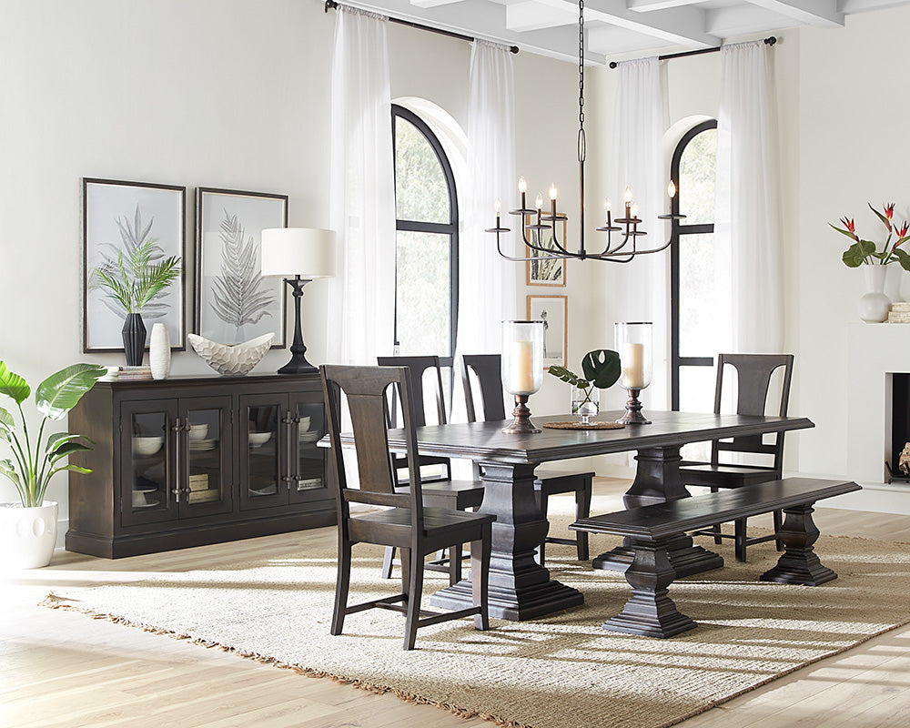 98" Vintage Brown Dining Table