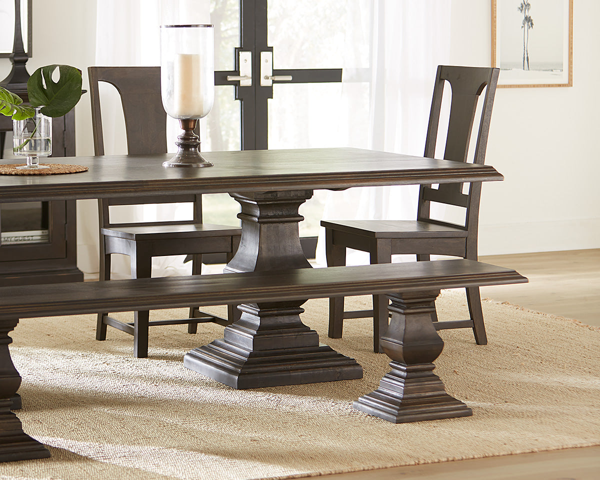 80" Vintage Brown Mango Wood Bench