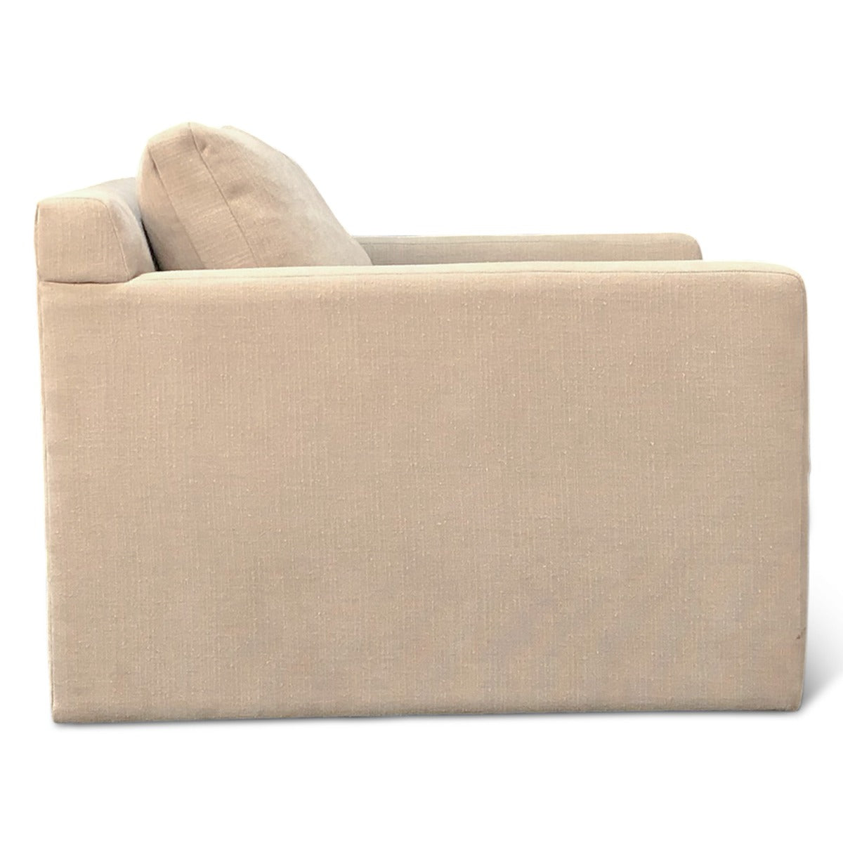 40" Oat Chenille Upholstered Accent Chair