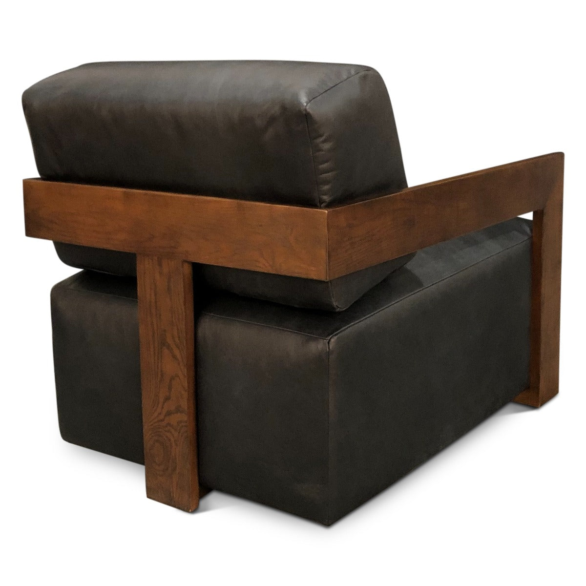 27" Charme Black Leather Accent Chair