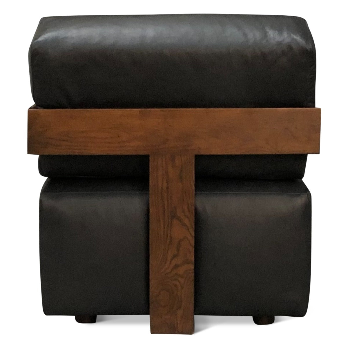 27" Charme Black Leather Accent Chair