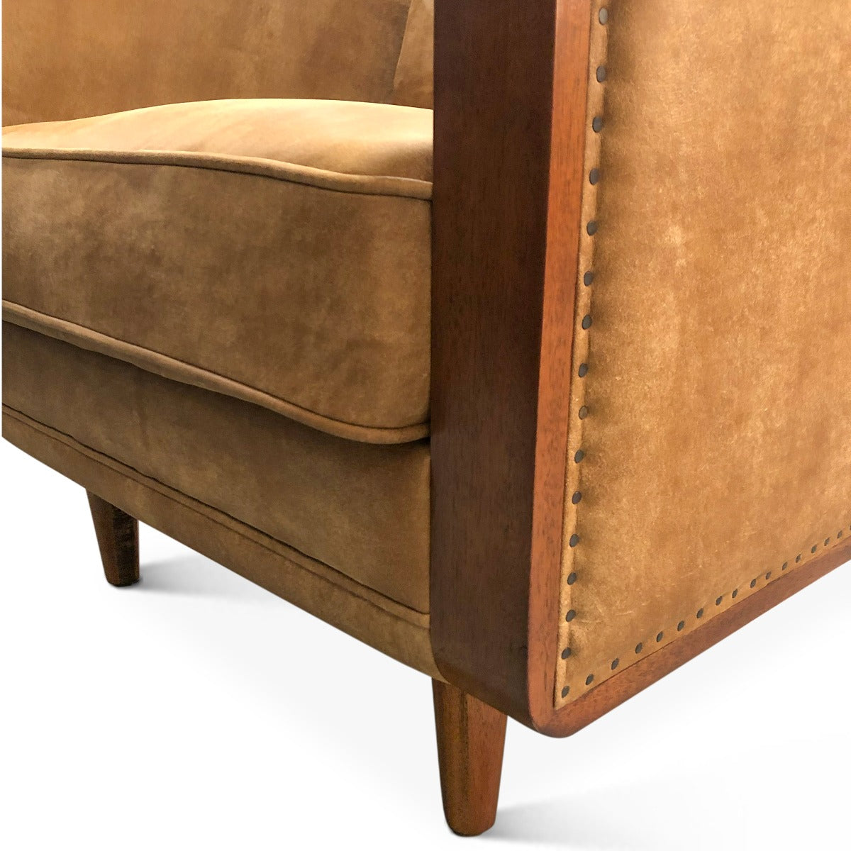31" Outback Tan Italian Leather Accent Chair